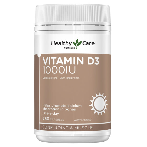 Healthy Care Vitamin D3 1000IU 250 Capsules