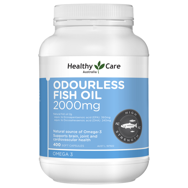 Healthy Care Odourless Fish Oil 2000mg 400 Capsules