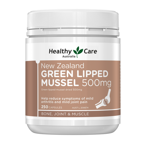 Healthy Care New Zealand Green Lipped Mussel 500mg 250 Capsules