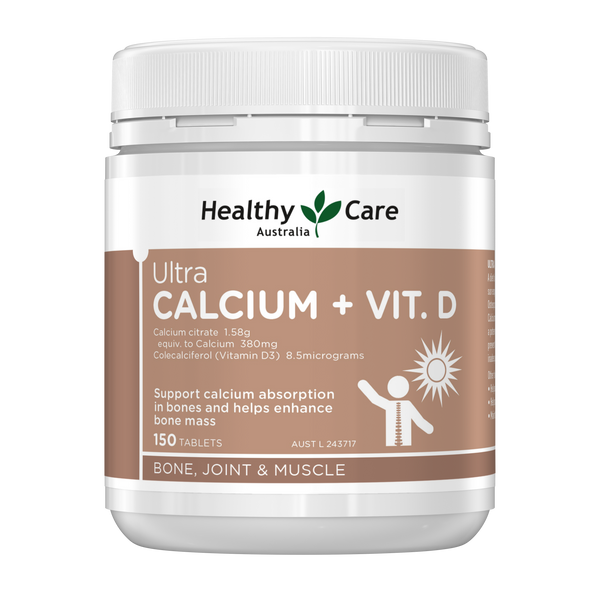 Healthy Care Ultra Calcium + Vitamin D 150 Tablets