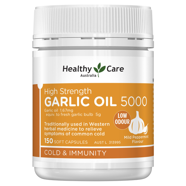 Healthy Care High Strength Garlic Oil 5000 150 Capsules