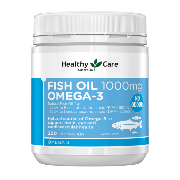 Healthy Care Premium Fish Oil 1000mg 200 Capsules