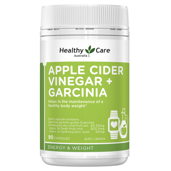 Healthy Care Apple Cider Vinegar + Garcinia 90 Capsules
