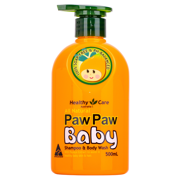 Healthy Care All Natural Paw Paw Baby Shampoo Wash 500mL